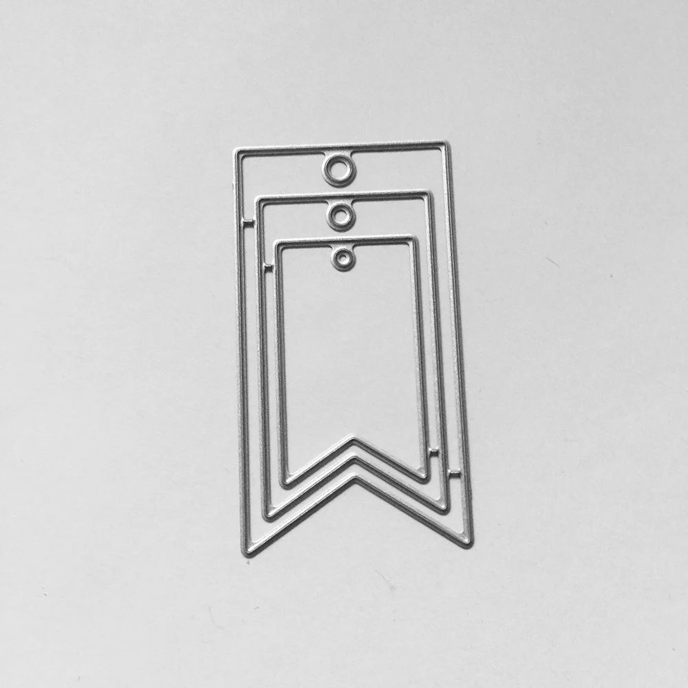 Вырубные штампы в форме вогнутого флага для создания открыток альбома украшения