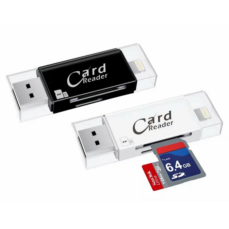 Новинка! USB 3 0 устройство для чтения Micro TF карт SD Lightning/USB/ OTG Устройство 2