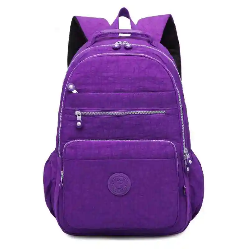 Light Purple TEGAOTE брендовый нейлоновый рюкзак, Женский школьный рюкзак для девочек-подростков, Mochila, водонепроницаемый рюкзак для ноутбука, дорожные сумки, Sac A Dos - Цвет: Light Purple