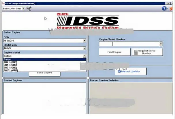 Для Isuzu E-IDSS Engineering Release 2018-система диагностики
