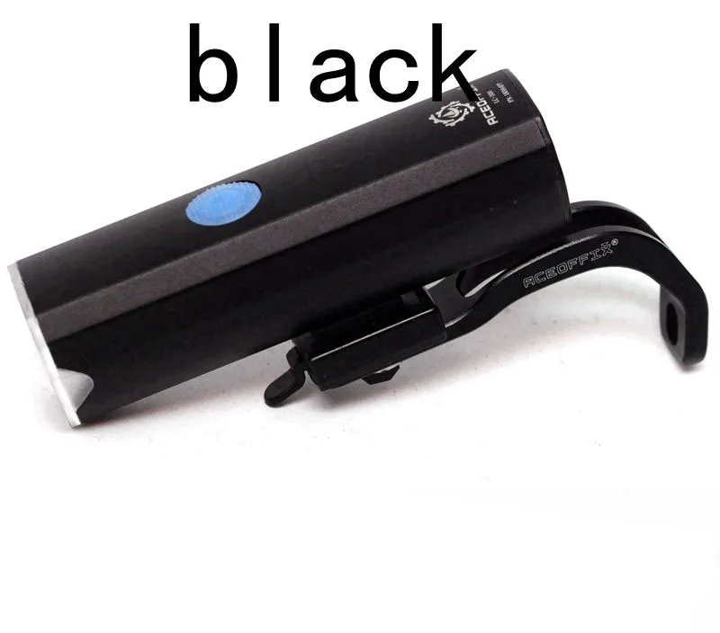 light black holder Передний светильник Aceoffix для складного велосипеда Brompton, подзарядка 2600 мА/ч, 300 люменов, велосипедный светильник с ЧПУ, держатель кронштейна - Цвет: light black holder