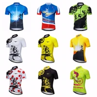 cycling jersey mens bike jersey summer pro mtb shirts short sleeve team maillot ciclismo top blue bicycle jersey white red