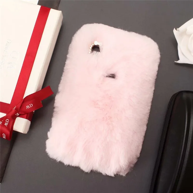 pink Чехол с кроликом Банни для Xiaomi redmi Note 6 pro 7 5 plus note 4 4x 6a s2 4a redmi k20 pro, высококачественные накладки на заднюю панель из искусственного меха - Цвет: pink