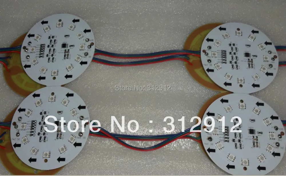 

20pcs DC24V non-waterproof WS2811 pixel module,2.88W;85mm diameter