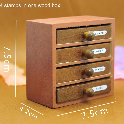 4pcs rectangular 4 шт. прямоугольный квадратный набор деревянных штампов цветок с кошкой для пишущих принадлежностей DIY ручной работы скрапбук студенческий комплект резиновых штампов рукоделие штамп - Цвет: 4pcs rectangular
