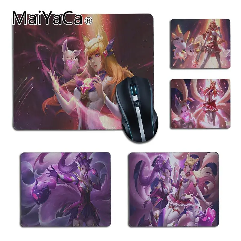 MaiYaCa star Guardian Ари LoL League of Legends резиновая мышь прочный Настольный коврик для мыши DIY