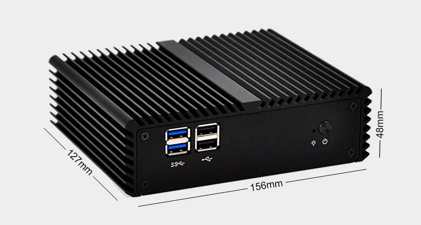 Дешевый мини ПК Windows 7 Linux безвентиляторные настольные компьютеры 2 Lan 6 USB Intel Core i3 i5