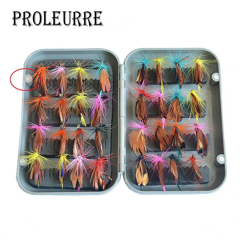 

32pcs 1 set Fishing Lure Butter fly Insects different Style Salmon Flies Trout Single Dry Fly Fishing Lures Fishing Tackle