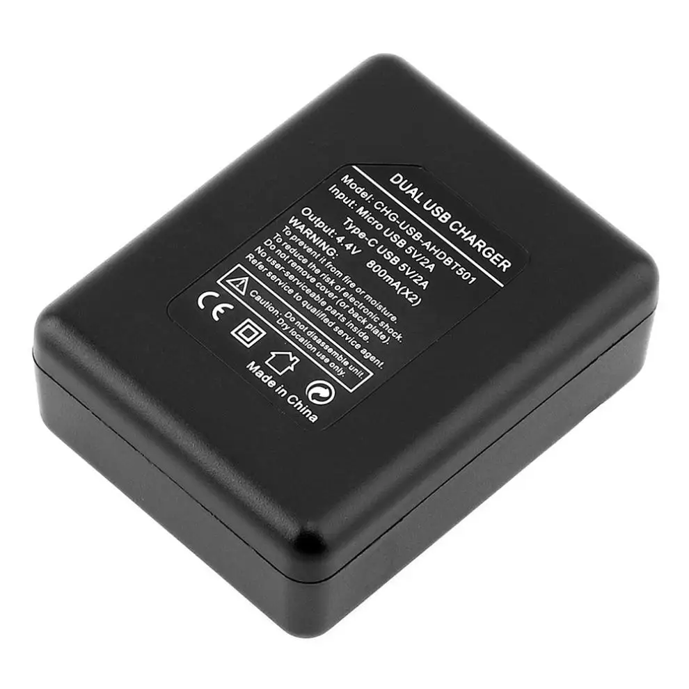 AHDBT 501 зарядное устройство с двумя портами для камеры usb кабелем и умной зарядкой