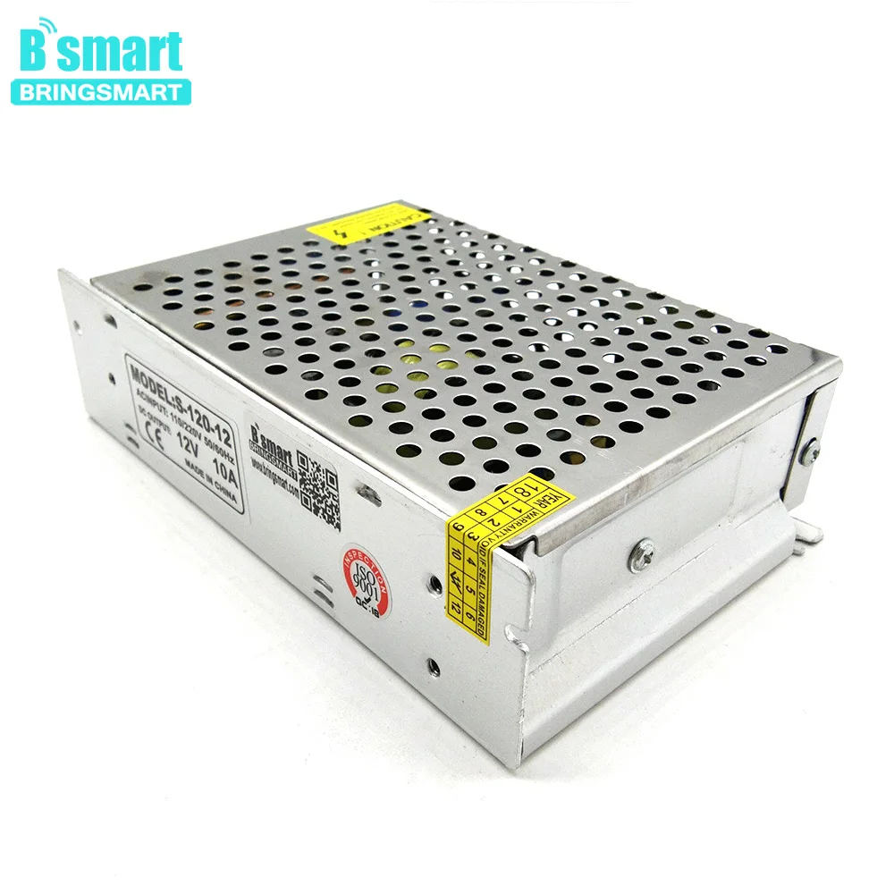 Bringsmart 12 В 10A DC драйвер импульсного источника питания для светодиодной ленты 220 AC к