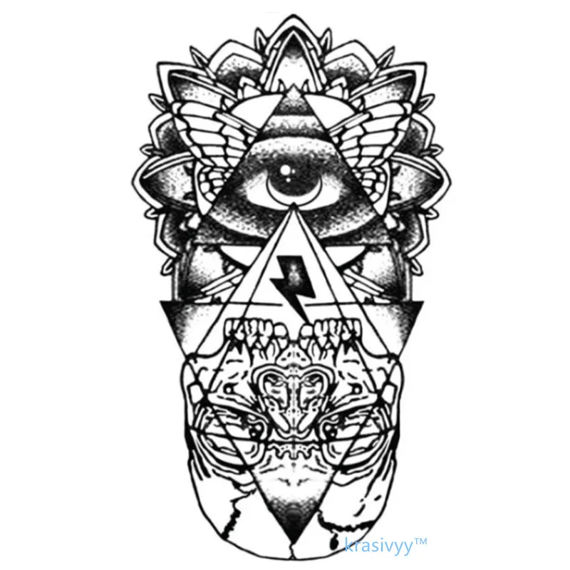 Горячая Распродажа новые черно белые тату с глазами классная Красота