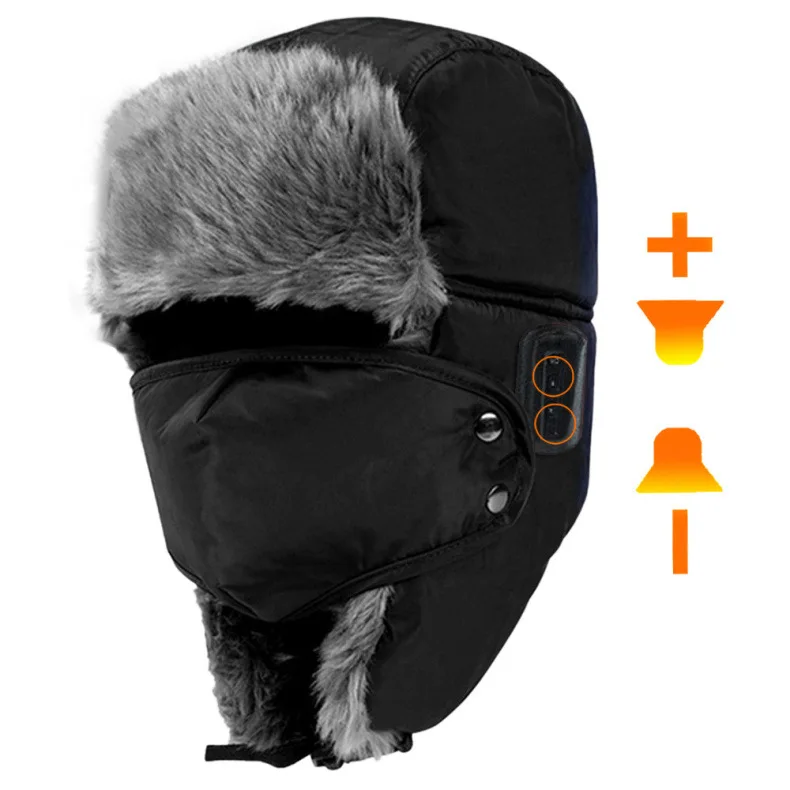 TORTOYO Winter Warm Wireless Bluetooth Hat Outdoor Snow Hunting Cap+Windproof Facemask Music Headgear Handsfree for Smart Phone |