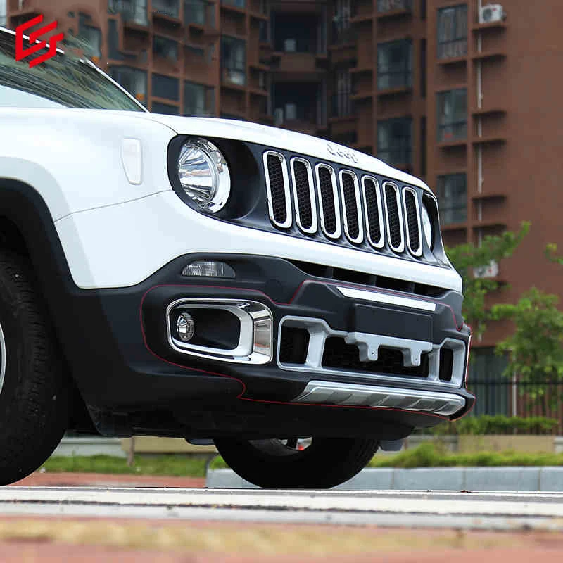 Подходит для Jeep Renegade 2015 2019 Передний + задний бампер диффузор бамперы защита губ