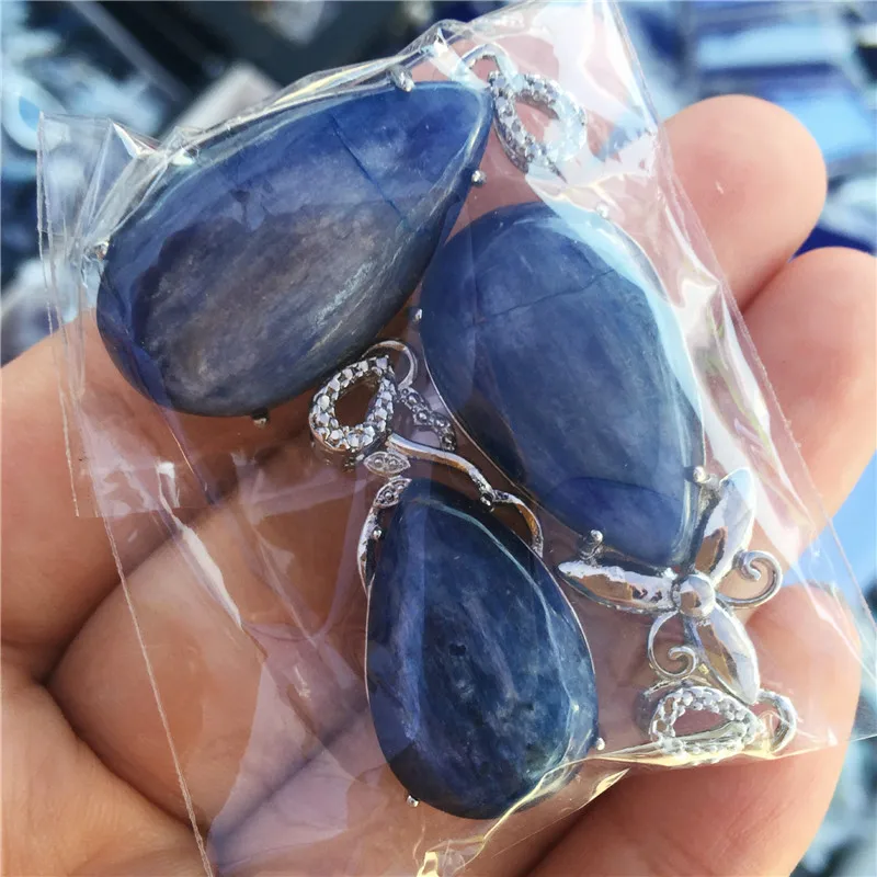 1 шт. красивый натуральный bluestone lady kyanite Кулон Колье оптом натуральный камень подарок на день рождения