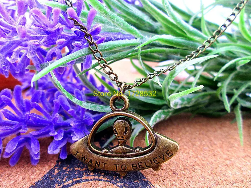 3 шт./лот модное античное бронзовое ожерелье с подвеской в виде инопланетянина