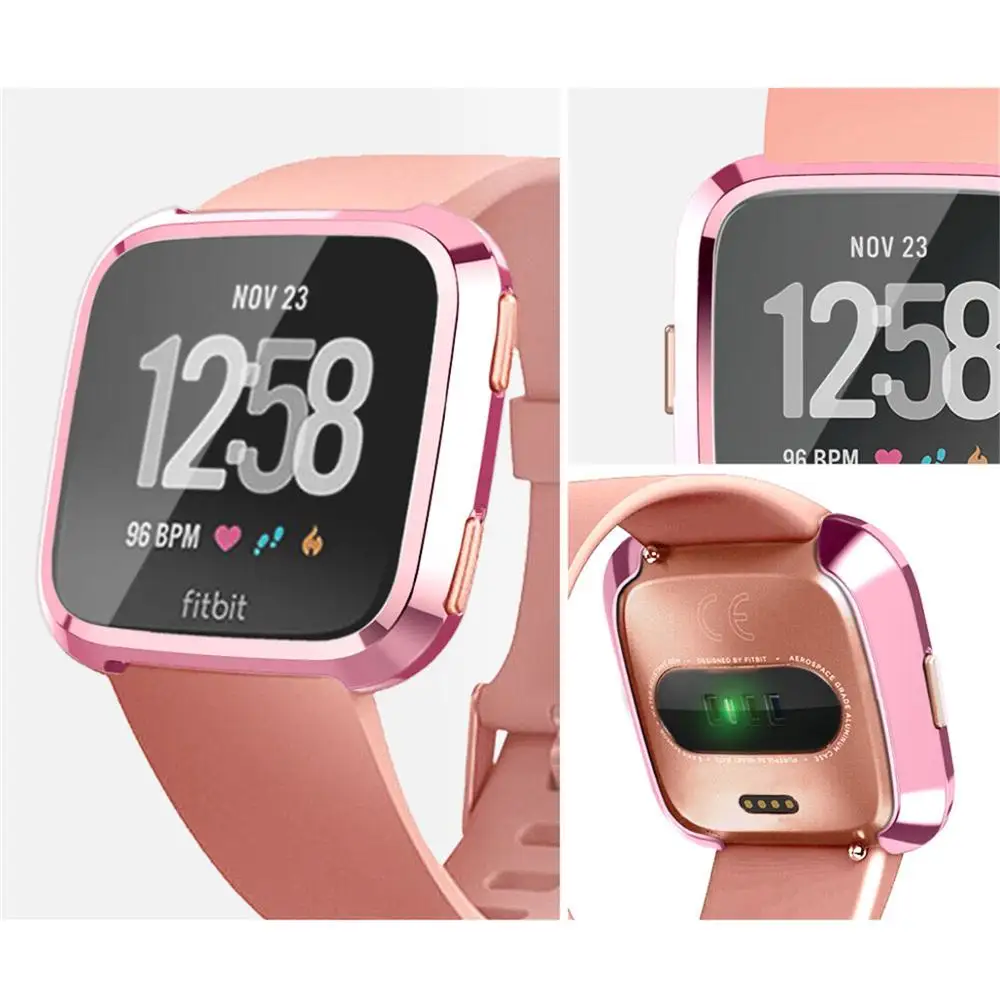Покрытие+ ТПУ защитный силиконовый чехол для Fitbit Versa полная Защита экрана для Fitbit Versa чехол 61014