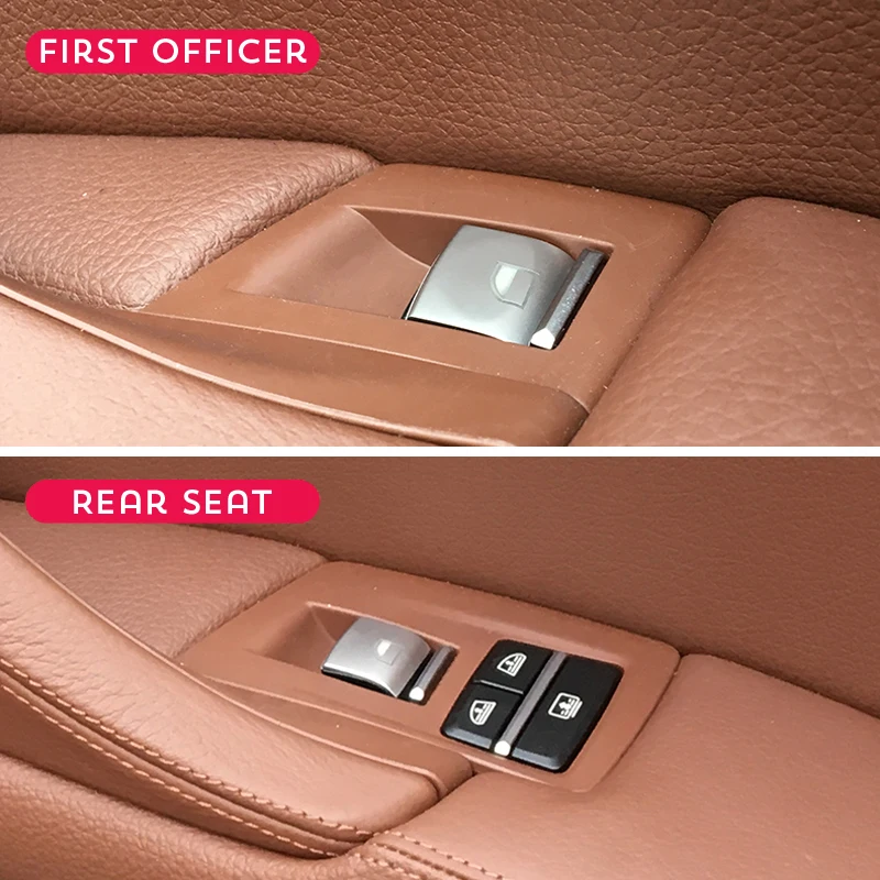 

For BMW 1/2/3/5/6/7 series 5GT X1X3X4X5X6 Window Glass Lifting Buttons Sequins decoration Chrome ABS Door Armrest Trim decals