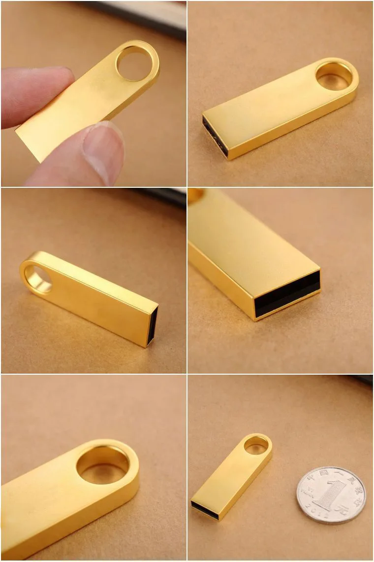 Серебряный/золотой USB флеш накопитель из нержавеющей стали 32 Гб 64 ГБ 128 usb|USB