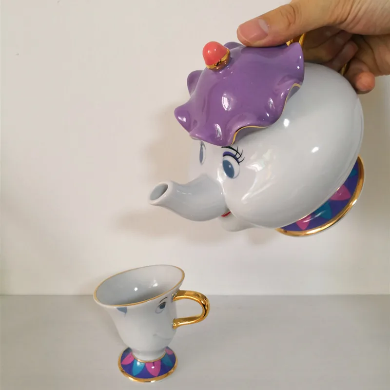Красота и чудовище чайный горшок керамические изделия Ins Cute Mrs Potts чайная чашка