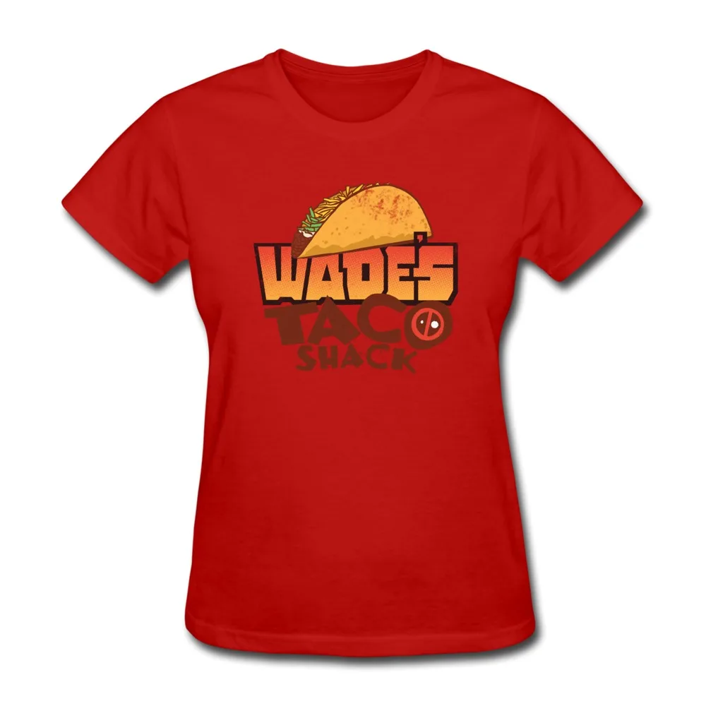 Pre-Cotton Women's TeeShirt Wade's Taco Shack Custom Cool Photo T Shirts 1pcs Free Shipping | Женская одежда