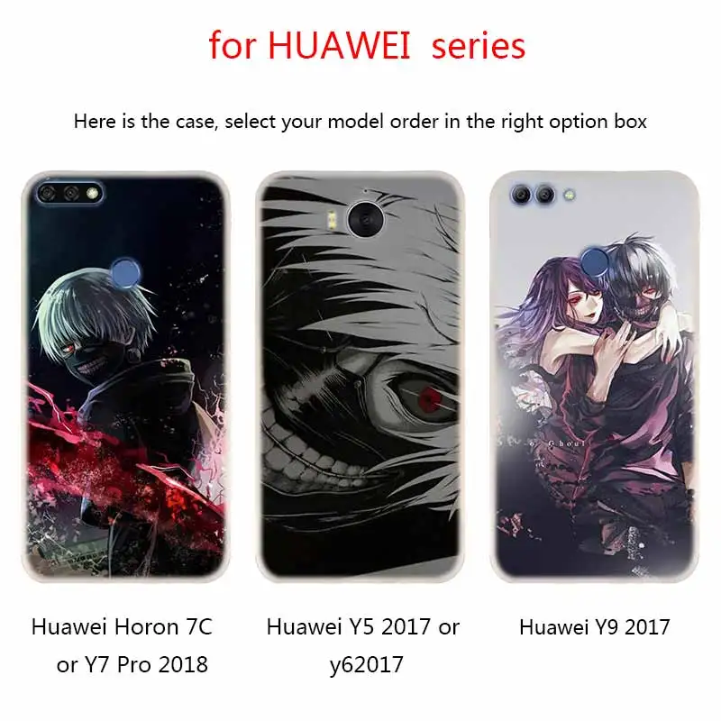 Аниме Tokyo Ghoul Мягкий силиконовый чехол для Huawei Mate 10 Lite 20 Pro 20X S Y5 2017 Y9 2018 2019 NOVA 3 3i 4