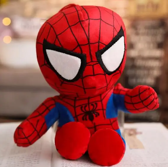 25 см Marvel Мстители мягкие игрушки супергероя Человек паук Капитан Америка