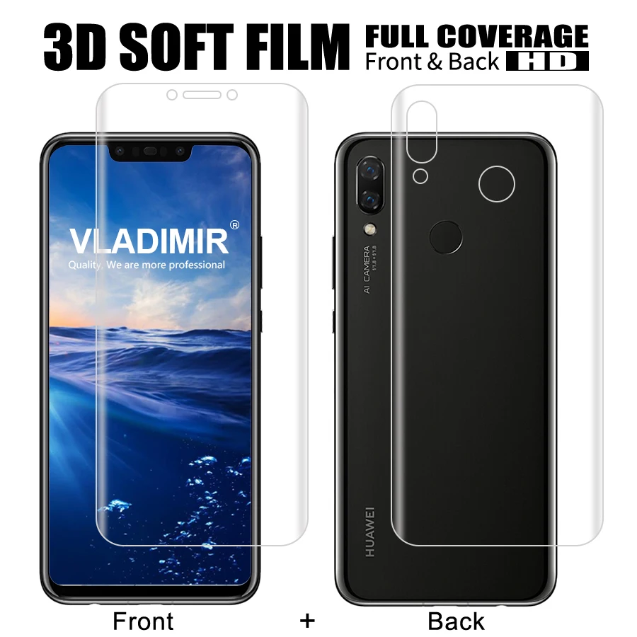 2 шт./партия прозрачная защитная пленка для экрана huawei Nova 3 Plus s|Защитные стёкла и