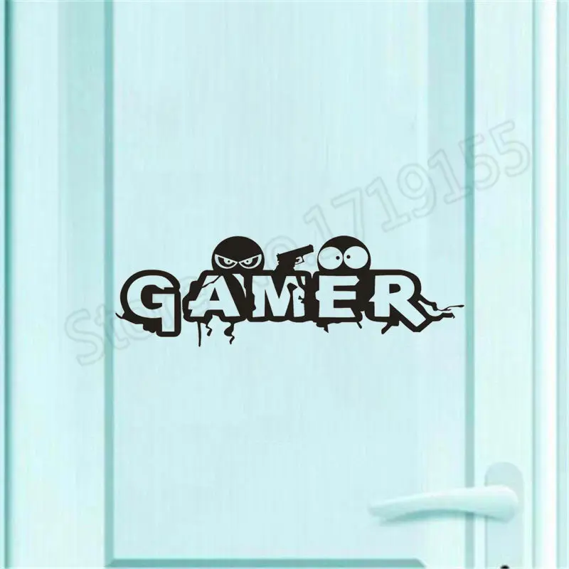 

Gamer Wall Sticker Home Decor Design Video Game Art Wallpaper Boys Playroom Interior Vinyl Wall Stickers Removable Mural ZW146