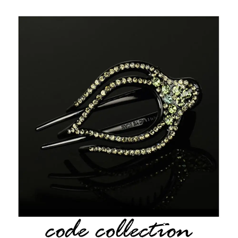 High Guality Acrylic Rhinestone Hollow Crystal Hair Claw Clip For Women Girsl Fashion Korean Vintage Hairpins Accessories | Украшения и