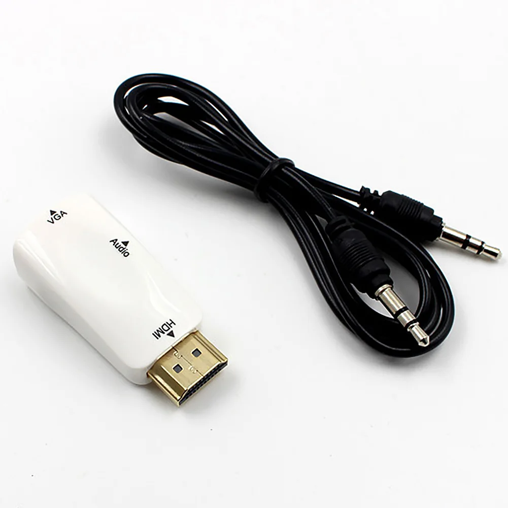 1080P HDMI мужчина к VGA Женский адаптер видео конвертер с аудио выходом N3|Беспроводные
