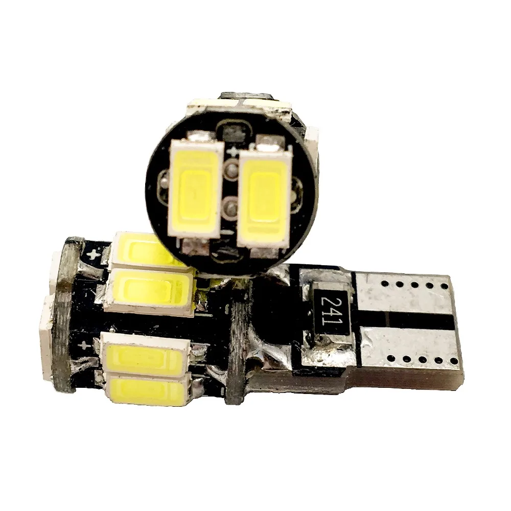 T10 Canbus! 50 шт. t10 W5W 194 168 5630 10 SMD Can bus без ошибок светодиодных лампочек белые 6000K Canbus лм |