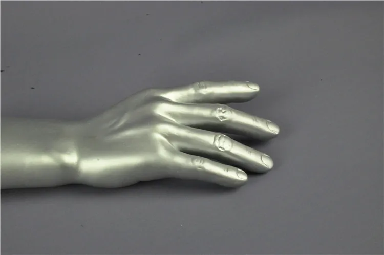 Серебряный мужской манекен рука для дисплея