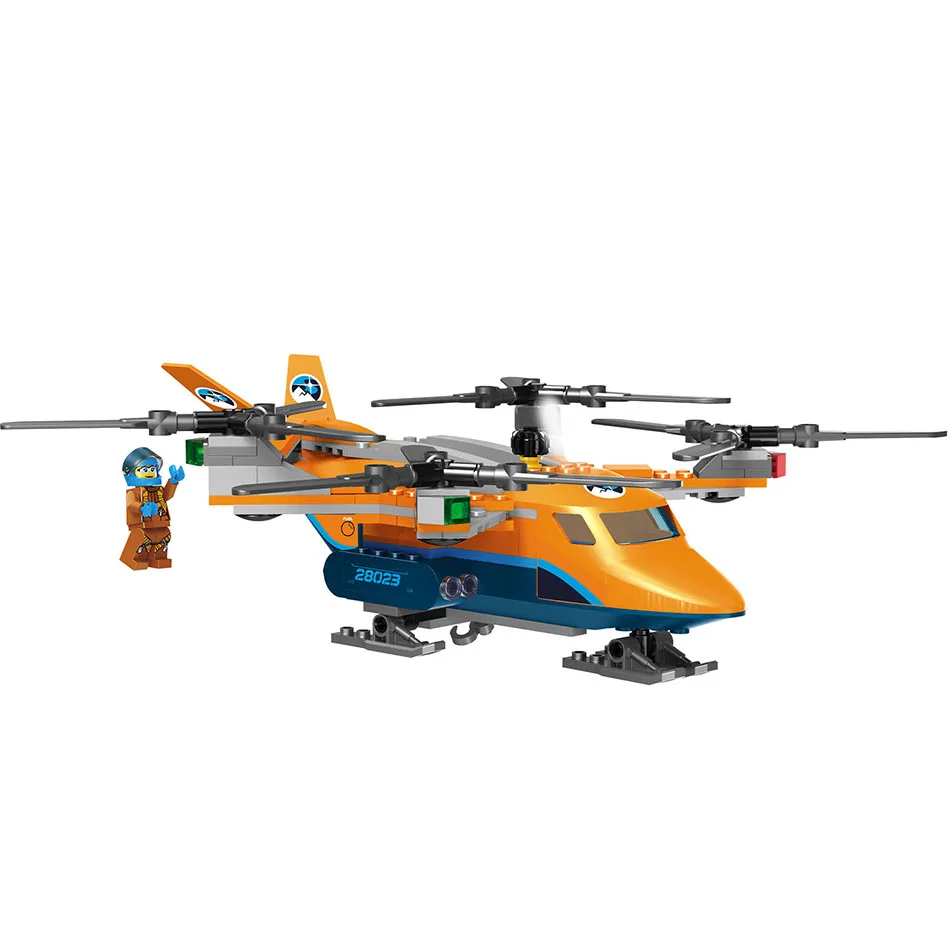 296 шт. маленькие строительные блоки совместимые с Lepinging City Arctic Air Transport игрушки для