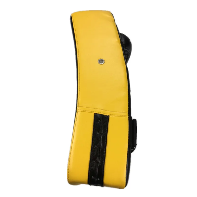 Цвет: желтый 4 цвета из искусственной кожи Муай Тай кикбоксинг тхэквондо Санда Боевые искусства тренировочные подушечки для ног ММА - Цвет: Цвет: желтый