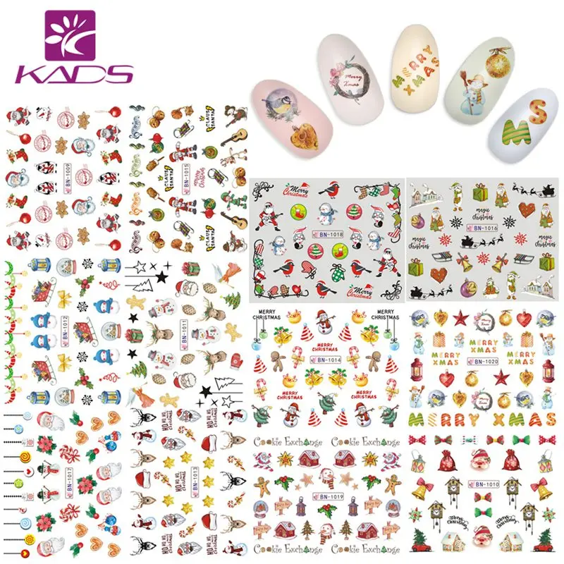 48 шт. переводные наклейки для ногтей в виде снеговика | Красота и здоровье