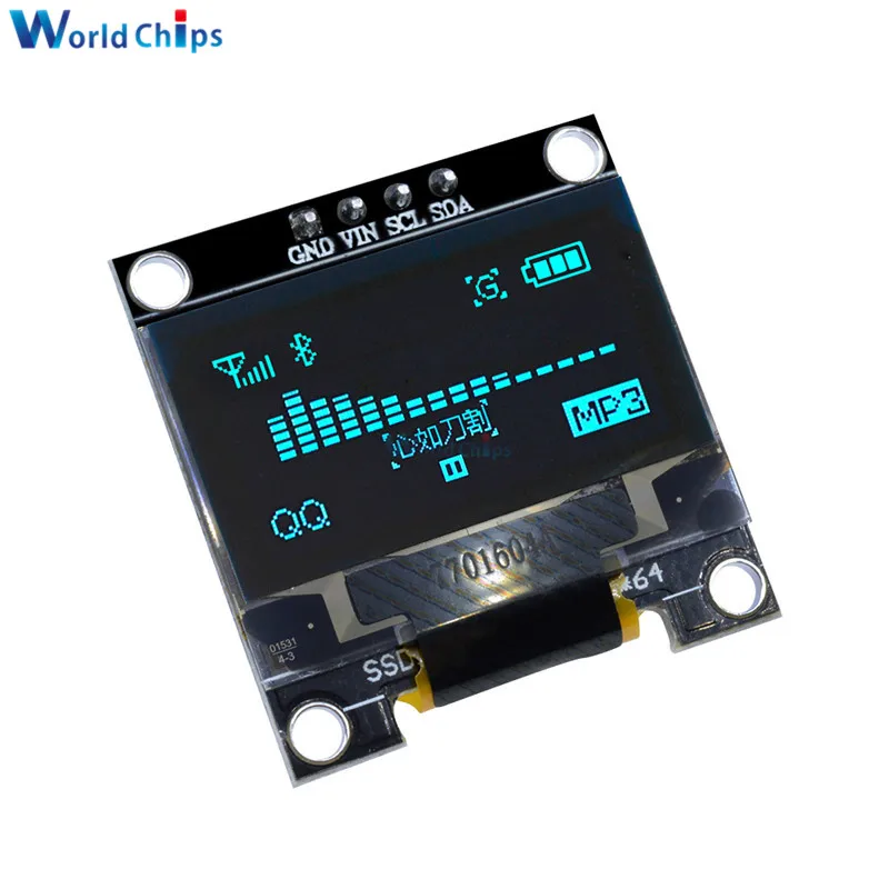 0,9" 0,96 дюймов 128X64 IEC SSD1306 12864 плата с ЖК-экраном IIC последовательный желтый синий/белый oled-дисплей модуль для Arduino