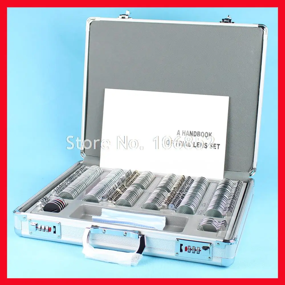 158 пробный комплект линз чехол для оптической пробной линзы алюминиевый с