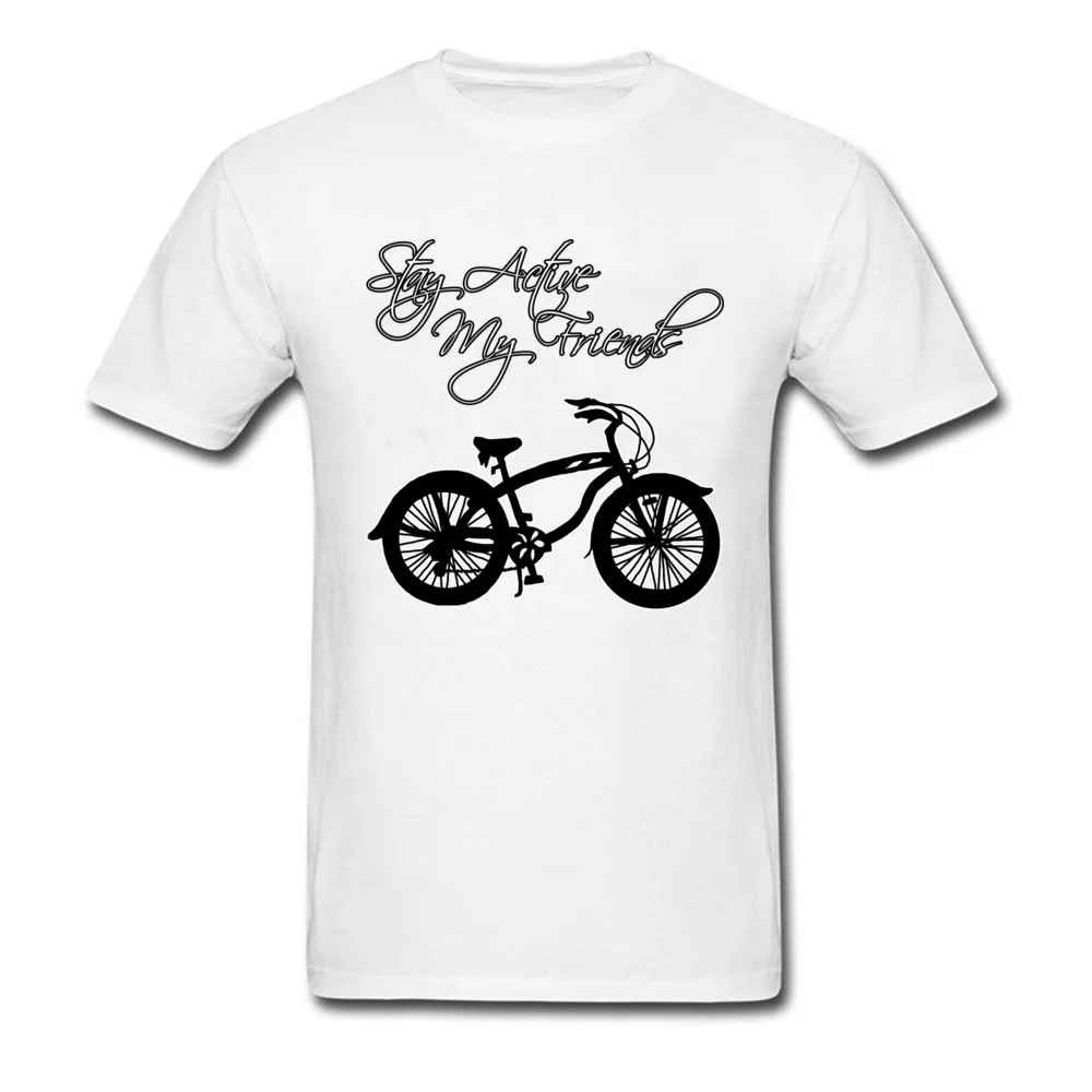 Stay Active My Friend 2018 Футболка мужская черно белая футболка с принтом велосипеда