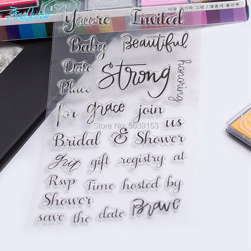 Свадебные слова любви прозрачные штампы для скрапбукинга/открыток/штампов набор