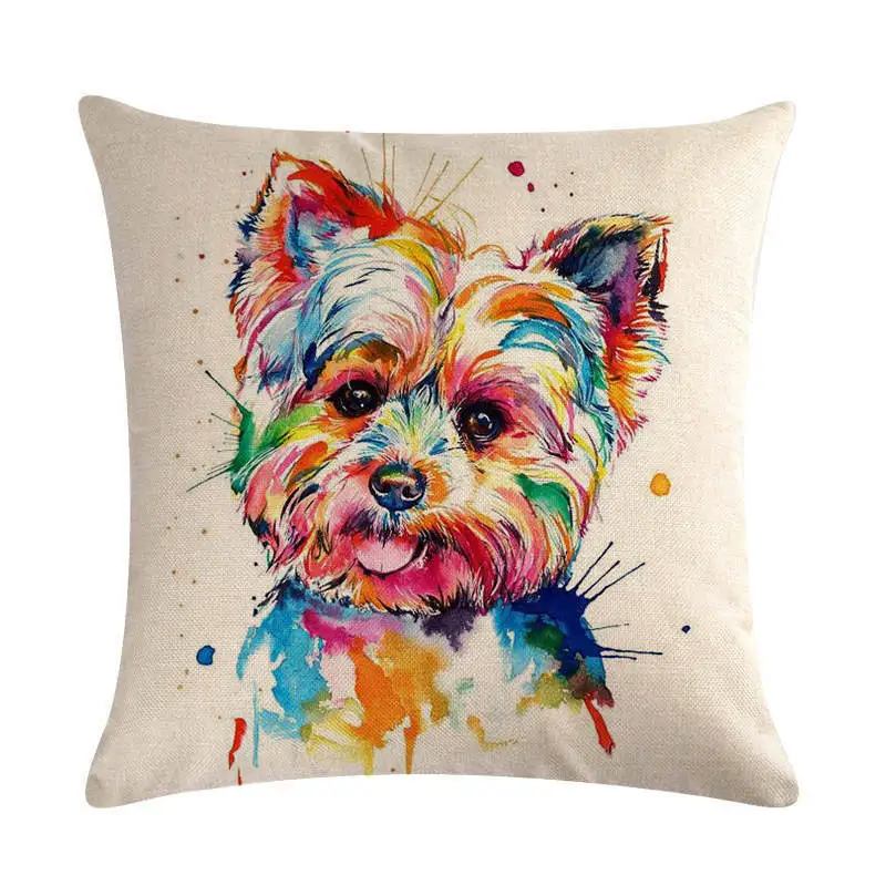 8 45 см* 45 см собака SHIH-TZU постельное белье/подушка из хлопка с эффектом памяти Чехол Диван-Подушка Чехол подушки сиденья автомобиля декоративные подушки - Цвет: 8