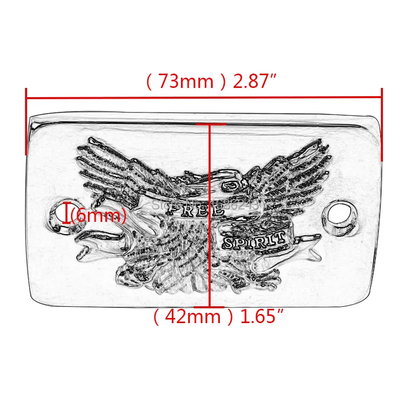 Хромированная крышка бачка главного тормозного цилиндра мотоцикла Eagle Free Spirit