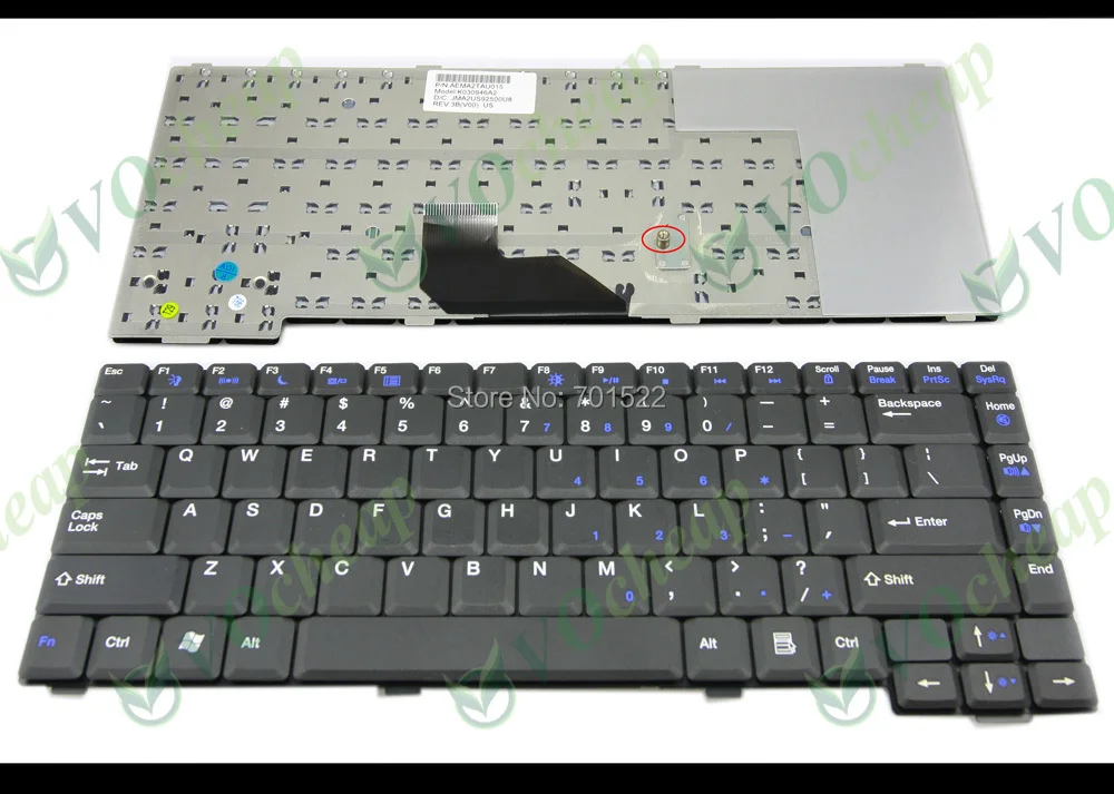 

New Laptop Keyboard for Gateway MX6000 6000 MX6900 M6927 NX500 NX550 S-7500C M360 M460 Black US Layout - K030946A2