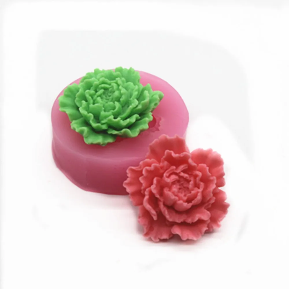 P313 пион сахар соль резьба художественная форма для шоколада силиконовая мыла