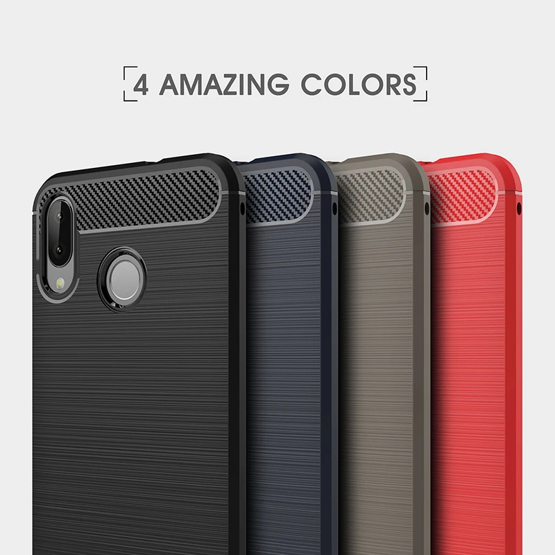 For ASUS Zenfone Max Pro M2 ZB631KL Case Soft Silicone Brushed Carbon Fiber ZB633KL Armor Phone Cover |
