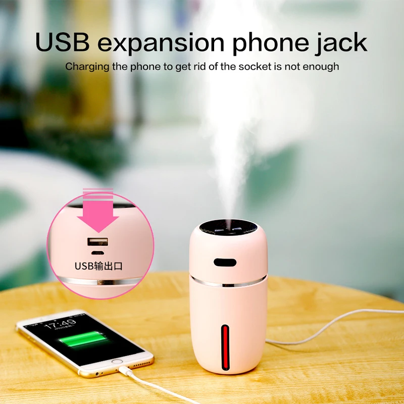 Белый дельфин, мини увлажнитель воздуха, USB для офиса, светодиодный испаритель воздуха, распылитель, Электрический арома-диффузор, увлажнитель эфирного масла