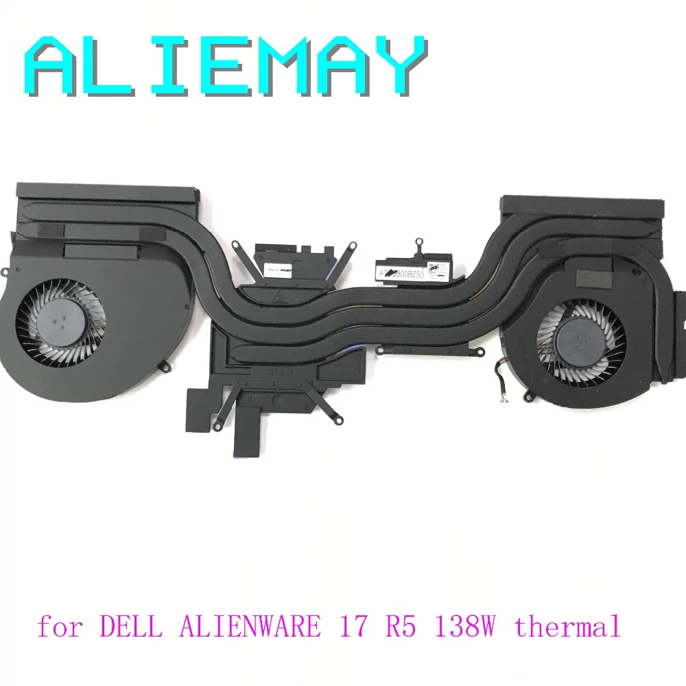 

Новая оригинальная модель охлаждения для ноутбука Dell ALIENWARE17 R5 138 Вт, радиатор с двумя вентиляторами, термомодуль типа NV1080M INTEL E1