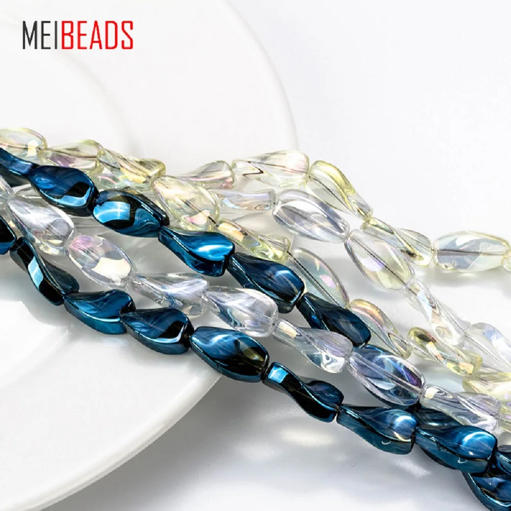Круглые стеклянные бусины MEIBEADS 17*9 мм цветные для аксессуаров подходящие