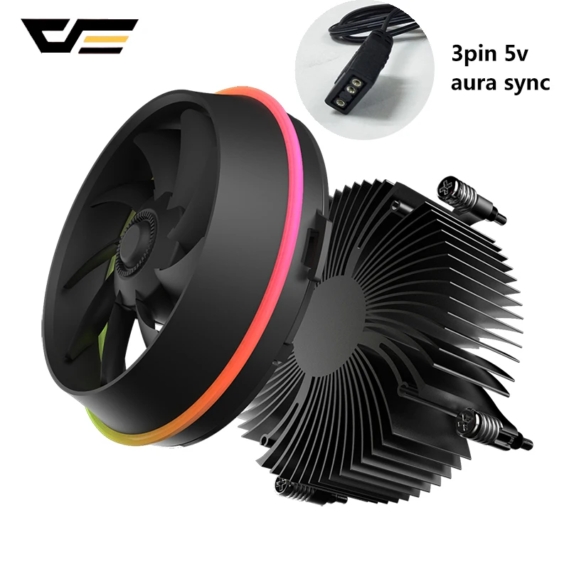 Darkflash PWM кулер для процессора AURA SYNC TDP 280 Вт двойной кольцевой светодиодный вентилятор 4pin радиатор кулер для охлаждения процессора для Intel Core i7/i5/i3 Shadow