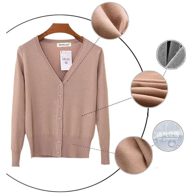 Женский свитер кардиган 2017 новая мода Осень-зима длинный рукав Свободный вязаный