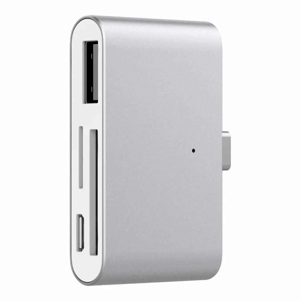 JZYuan 4 в 1 USB C концентратор с 2 TF слот для SD карты USB 2,0 концентратора OTG Card Reader USB 3,0 хаб для мобильного телефона MacBook Pro Тип C концентратора
